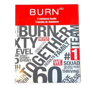 Burn 60 Resistance Bands Set of 3 (NWT)